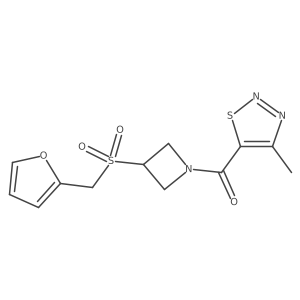 (3-((Furan-2-ylmethyl)sulfonyl)azetidin-1-yl)(4-methyl-1,2,3-thiadiazol-5-yl)methanone Structure
