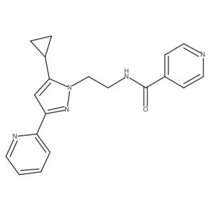 N-(2-(5-cyclopropyl-3-(pyridin-2-yl)-1H-pyrazol-1-yl)ethyl)isonicotinamide Structure