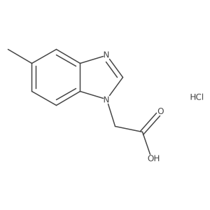 2-(5-methyl-1H-1,3-benzodiazol-1-yl)acetic acid hydrochloride结构式