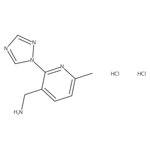 [6-methyl-2-(1H-1,2,4-triazol-1-yl)pyridin-3-yl]methanamine dihydrochloride结构式