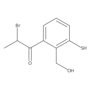 2-(2-Bromopropanoyl)-6-mercaptobenzylalcohol Structure