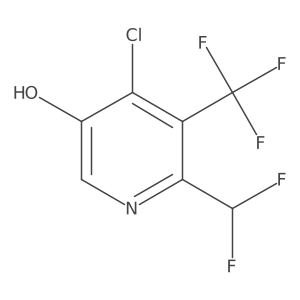 4-Chloro-6-(difluoromethyl)-5-(trifluoromethyl)pyridin-3-ol Structure
