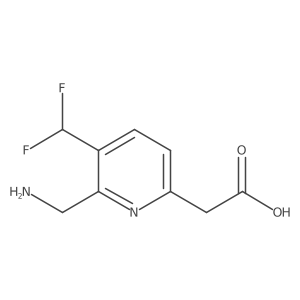 2-(Aminomethyl)-3-(difluoromethyl)pyridine-6-acetic acid结构式