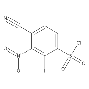 4-Cyano-2-iodo-3-nitrobenzene-1-sulfonyl chloride结构式