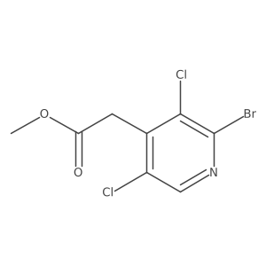 Methyl 2-bromo-3,5-dichloro-4-pyridineacetate结构式