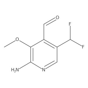 2-Amino-5-(difluoromethyl)-3-methoxyisonicotinaldehyde结构式