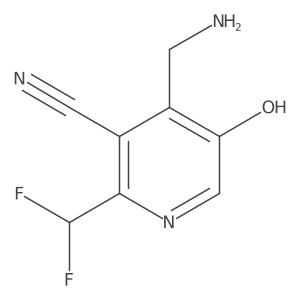 4-(Aminomethyl)-2-(difluoromethyl)-5-hydroxynicotinonitrile Structure