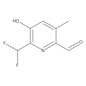 2-(Difluoromethyl)-3-hydroxy-5-methylpyridine-6-carboxaldehyde结构式