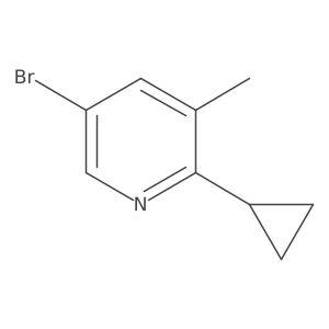 5-Bromo-2-cyclopropyl-3-methylpyridine结构式