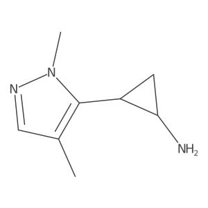 2-(1,4-Dimethyl-1h-pyrazol-5-yl)cyclopropan-1-amine Structure
