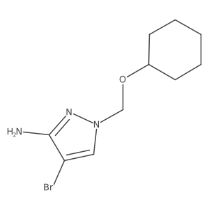 4-bromo-1-[(cyclohexyloxy)methyl]-1H-pyrazol-3-amine结构式