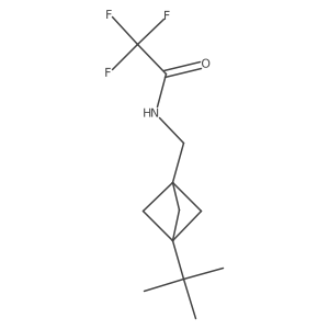 N-({3-tert-butylbicyclo[1.1.1]pentan-1-yl}methyl)-2,2,2-trifluoroacetamide结构式