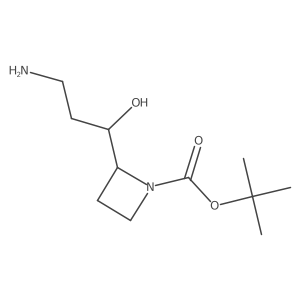 tert-Butyl 2-(3-amino-1-hydroxypropyl)azetidine-1-carboxylate Structure