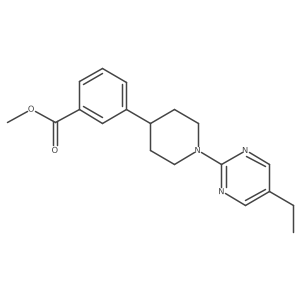 Methyl 3-(1-(5-ethylpyrimidin-2-yl)piperidin-4-yl)benzoate结构式