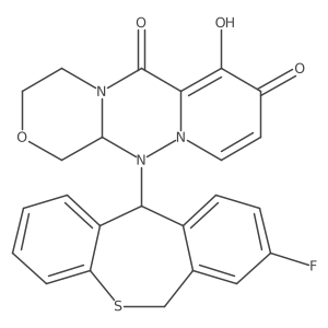 2-(8-Fluoro-6,11-dihydrobenzo[c][1]benzothiepin-11-yl)-11-hydroxy-5-oxa-1,2,8-triazatricyclo[8.4.0.03,8]tetradeca-10,13-diene-9,12-dione结构式