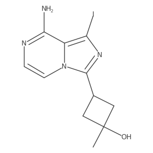 3-(8-Amino-1-iodoimidazo[1,5-a]pyrazin-3-yl)-1-methylcyclobutanol结构式