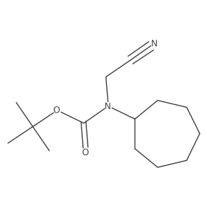 tert-butyl N-(cyanomethyl)-N-cycloheptylcarbamate结构式
