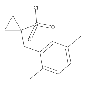 1-[(2,5-Dimethylphenyl)methyl]cyclopropane-1-sulfonyl chloride Structure
