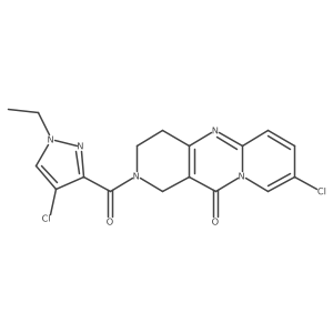 8-chloro-2-(4-chloro-1-ethyl-1H-pyrazole-3-carbonyl)-3,4-dihydro-1H-dipyrido[1,2-a:4',3'-d]pyrimidin-11(2H)-one Structure