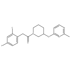 2-(2,4-Difluorophenyl)-1-(3-((2-methylpyrimidin-4-yl)oxy)piperidin-1-yl)ethanone结构式
