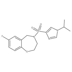 7-fluoro-4-((1-isopropyl-1H-imidazol-4-yl)sulfonyl)-2,3,4,5-tetrahydrobenzo[f][1,4]oxazepine Structure