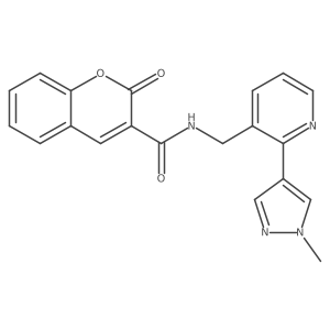 N-((2-(1-methyl-1H-pyrazol-4-yl)pyridin-3-yl)methyl)-2-oxo-2H-chromene-3-carboxamide Structure