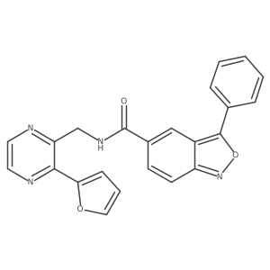 N-((3-(furan-2-yl)pyrazin-2-yl)methyl)-3-phenylbenzo[c]isoxazole-5-carboxamide结构式