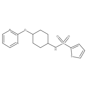 N-((1r,4r)-4-(pyrimidin-2-yloxy)cyclohexyl)thiophene-2-sulfonamide结构式