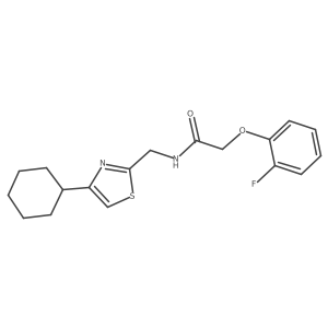 N-((4-cyclohexylthiazol-2-yl)methyl)-2-(2-fluorophenoxy)acetamide Structure