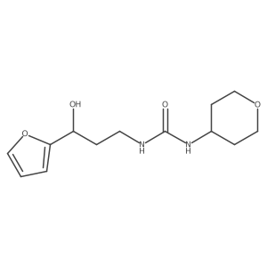 1-(3-(furan-2-yl)-3-hydroxypropyl)-3-(tetrahydro-2H-pyran-4-yl)urea结构式