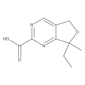 7-Ethyl-5,7-dihydro-7-methylfuro[3,4-d]pyrimidine-2-carboxylic acid结构式