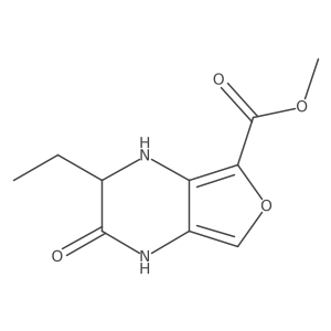 Furo[3,4-b]pyrazine-5-carboxylic acid, 3-ethyl-1,2,3,4-tetrahydro-2-oxo-, methyl ester结构式