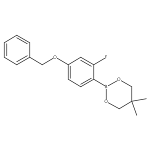 2-(4-Benzyloxy-2-fluorophenyl)-5,5-dimethyl-1,3,2-dioxaborinane Structure
