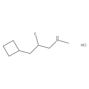 (3-Cyclobutyl-2-fluoropropyl)(methyl)amine hydrochloride Structure