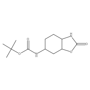 tert-Butyl ((3aS,6S,7aS)-2-oxooctahydrobenzo[d]oxazol-6-yl)carbamate Structure