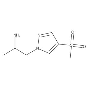 (2S)-1-(4-methanesulfonyl-1H-pyrazol-1-yl)propan-2-amine结构式