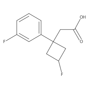 2-[(1s,3r)-3-Fluoro-1-(3-fluorophenyl)cyclobutyl]acetic acid Structure