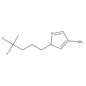 1-(4,4-difluoropentyl)-1H-pyrazol-4-amine结构式