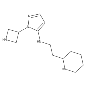 1-(azetidin-3-yl)-N-[2-(piperidin-2-yl)ethyl]-1H-pyrazol-5-amine Structure