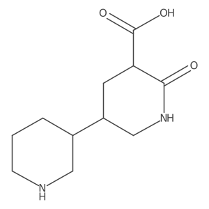 2-Oxo-5-(piperidin-3-yl)piperidine-3-carboxylic acid结构式