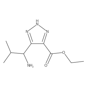 ethyl 5-(1-amino-2-methylpropyl)-1H-1,2,3-triazole-4-carboxylate Structure