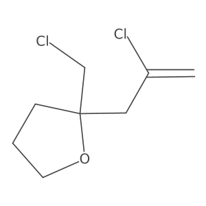 2-(Chloromethyl)-2-(2-chloroprop-2-en-1-yl)oxolane Structure