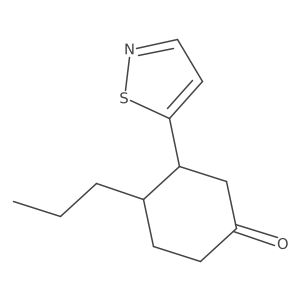 4-Propyl-3-(1,2-thiazol-5-yl)cyclohexan-1-one结构式