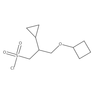 3-Cyclobutoxy-2-cyclopropylpropane-1-sulfonyl chloride Structure