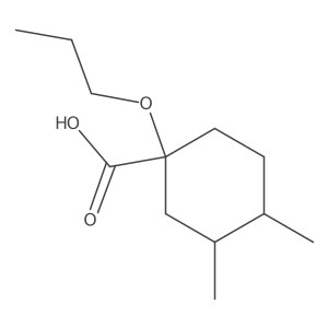 3,4-Dimethyl-1-propoxycyclohexane-1-carboxylic acid结构式