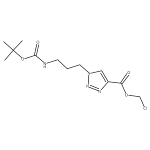 chloromethyl 1-(3-{[(tert-butoxy)carbonyl]amino}propyl)-1H-1,2,3-triazole-4-carboxylate结构式