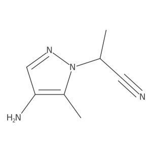 2-(4-amino-5-methyl-1H-pyrazol-1-yl)propanenitrile结构式