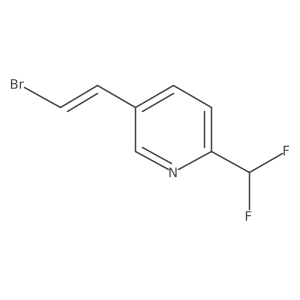 5-(2-Bromoethenyl)-2-(difluoromethyl)pyridine结构式