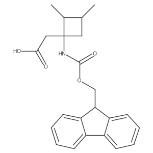 2-[1-({[(9H-fluoren-9-yl)methoxy]carbonyl}amino)-2,3-dimethylcyclobutyl]acetic acid Structure