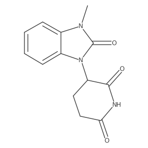 3-(2,3-Dihydro-3-methyl-2-oxo-1H-benzimidazol-1-yl)-2,6-piperidinedione结构式